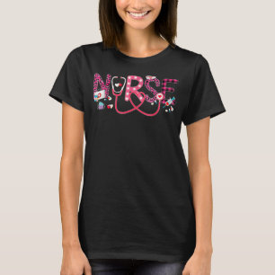 Camiseta Día de San Valentín de Enfermería Amor Cute Stetho