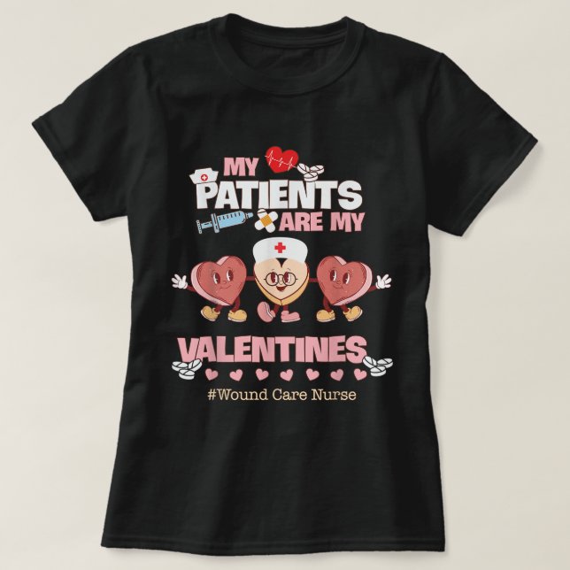 Camiseta Día de San Valentín De Enfermería De Cuidados Heri (Diseño del anverso)