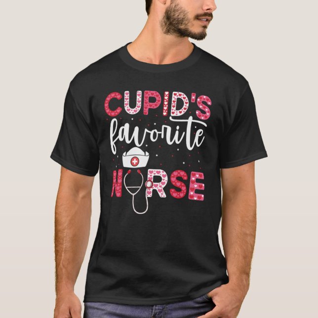 Camiseta Día de San Valentín de enfermería favorita de Cupi (Anverso)