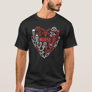 Camiseta Día de San Valentín de enfermería Scrub RN ICU ER 