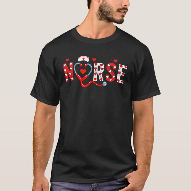 Camiseta Día de San Valentín De Enfermería Valentine Scrubs (Anverso)