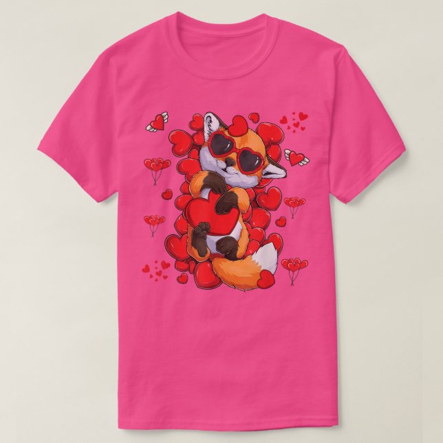 Camiseta Día de San Valentín De Gafas De Sol Amor Gracioso  (Diseño del anverso)