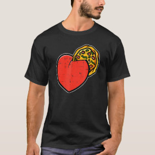 Camiseta Día de San Valentín de Heart Pizza Cute Cocina Ita