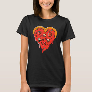 Camiseta Día de San Valentín de Heart Pizza Cute Cocina Ita