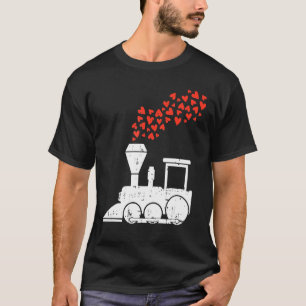 Camiseta Día de San Valentín de Heart Train Cute Love Railr