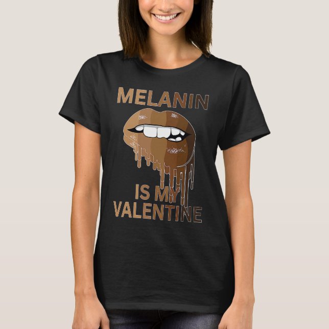 Camiseta Día de San Valentín de historia negra dice que Mel (Anverso)