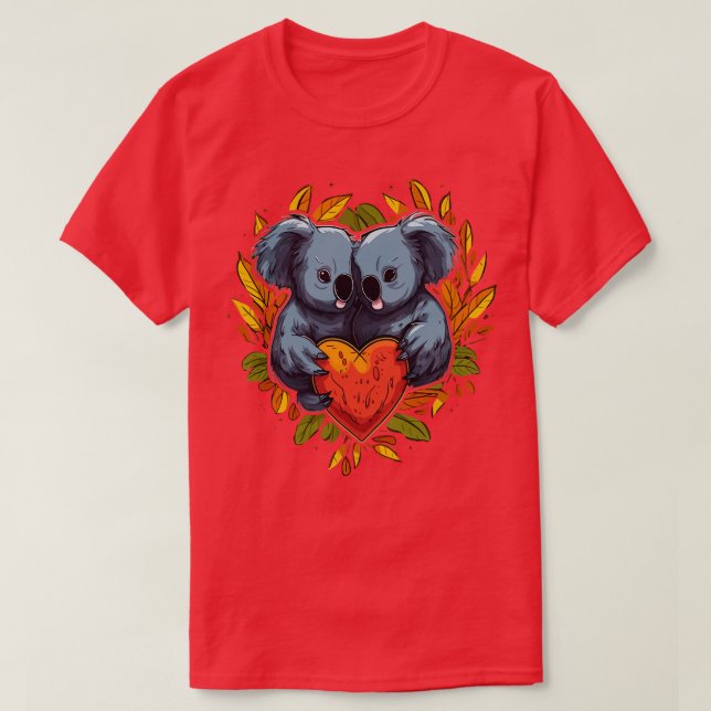 Camiseta Día de San Valentín de Koala (Diseño del anverso)