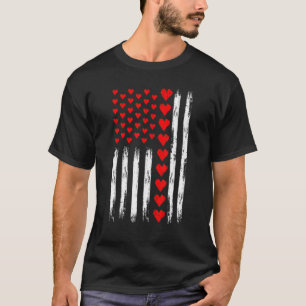 Camiseta Día de San Valentín de la época Bandera Americana 