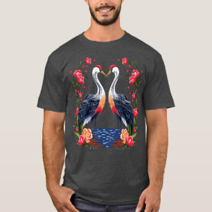 Camiseta Día de San Valentín de la grulla chillona