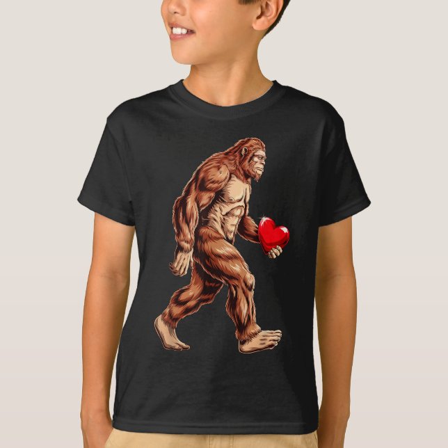Camiseta Día de San Valentín de los niños de los niños Sasq (Anverso)
