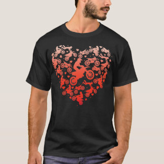 Camiseta Día de San Valentín de motocicleta sucia de diseño