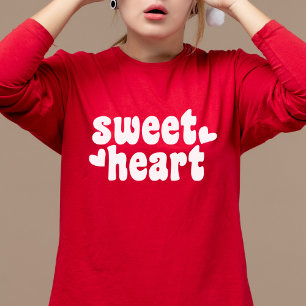Camiseta Día de San Valentín de mujeres de color rojo moder