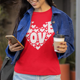 Camiseta Día de San Valentín de Mujeres Rojas, corazón de a