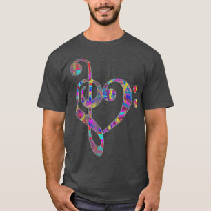 Camiseta Día de San Valentín de música de Bass Clef
