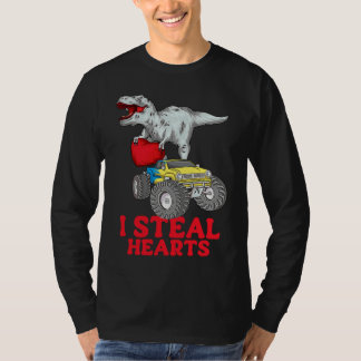 Camiseta Día de San Valentín de niños dinosaurio rex robo c