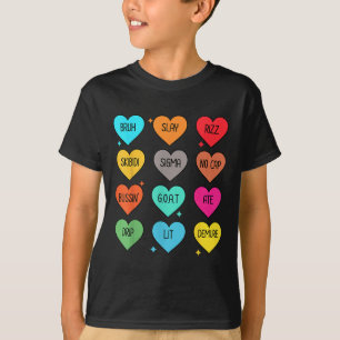 Camiseta Día de San Valentín De Palabras De Argot Candy Hea