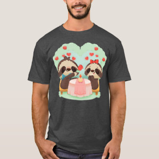 Camiseta Día de San Valentín de pereza de cute