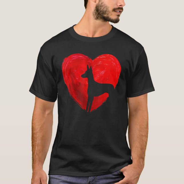 Camiseta Día de San Valentín de perro de cola de cicatrices (Anverso)