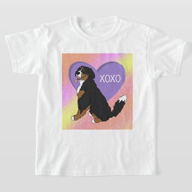 Camiseta Día de San Valentín de Perro de Montaña de Bernese (Distribución)