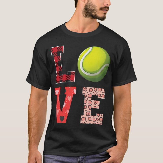 Camiseta Día de San Valentín de tenis jugador de tenis aman (Anverso)