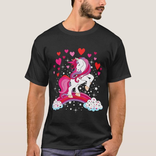 Camiseta Día de San Valentín de unicornio Shirt Toddler Chi (Anverso)