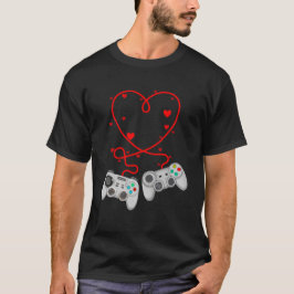 Camiseta Día de San Valentín de videojuegos con controlador