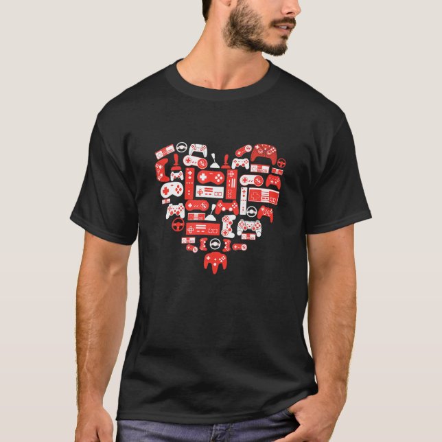 Camiseta Día de San Valentín de videojuegos para n (Anverso)