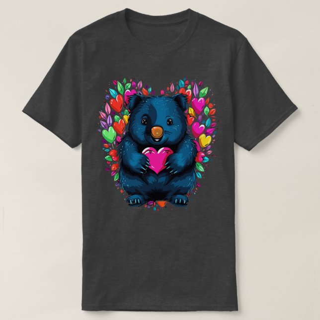 Camiseta Día de San Valentín de Wombat (Diseño del anverso)