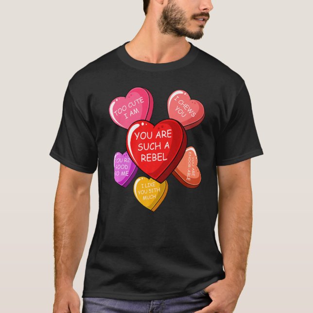 Camiseta Día de San Valentín del corazón de los dulces Chis (Anverso)