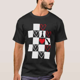 Camiseta Día de San Valentín del corazón del tablero de aje