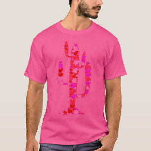 Camiseta Día de San Valentín Del Corazón Rojo Rosa Para Cac