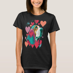 Camiseta Día de San Valentín del montón base Cute Perro Tur