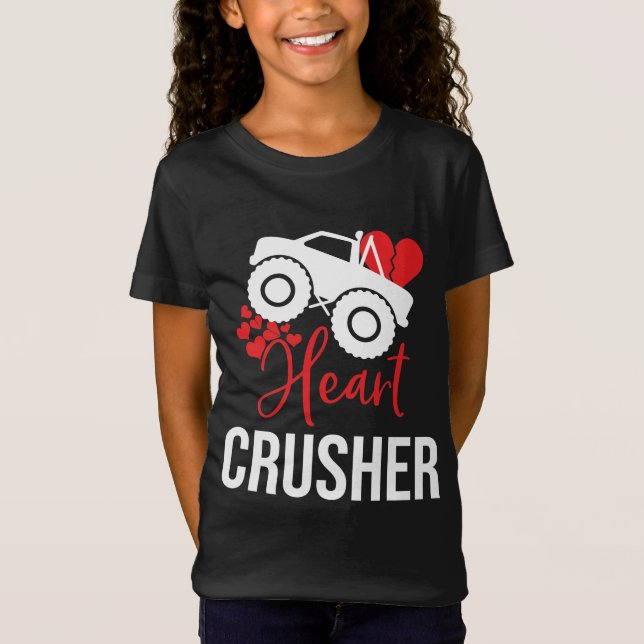 Camiseta Día de San Valentín del niño que cruza el corazón (Anverso)