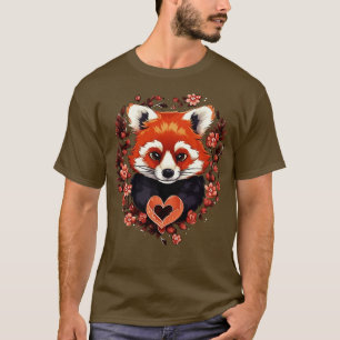 Camiseta Día de San Valentín del Panda Rojo