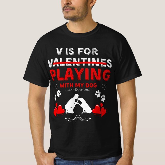 Camiseta Día de San Valentín del perro amante del té - Cele (Anverso)