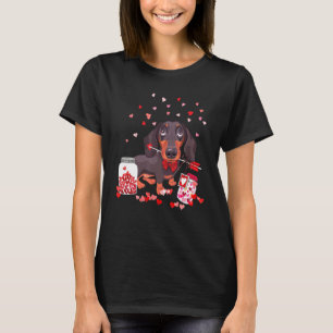 Camiseta Día De San Valentín Del Perro Valentine Cute Dachs