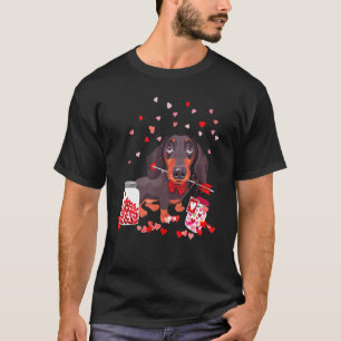 Camiseta Día De San Valentín Del Perro Valentine Cute Dachs