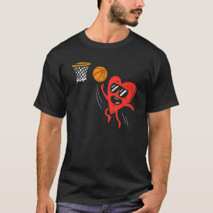 Camiseta Día de San Valentín Deporte de Cute de Baloncesto