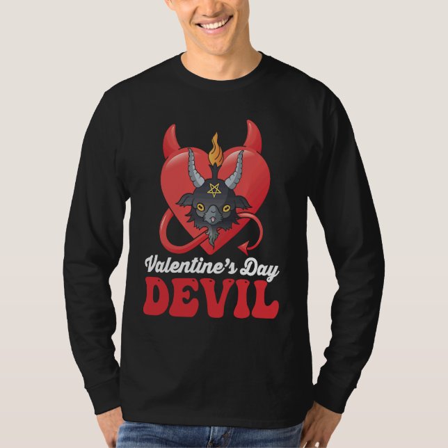 Camiseta Día de San Valentín Diablo Bafometo (Anverso)