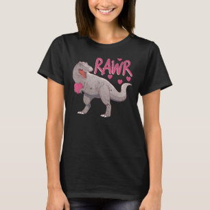 Camiseta Día de San Valentín Dinosaur RAWR rex Tyrannosauro