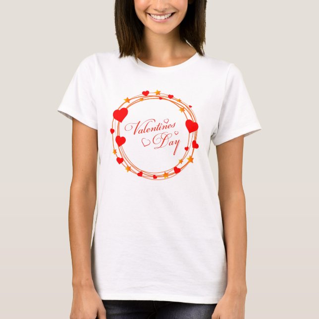 Camiseta Día de San Valentín Diseño de Círculo-25695 (Anverso)