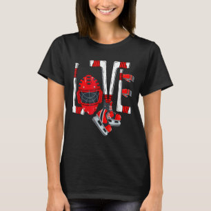 Camiseta DÍA DE SAN VALENTÍN divertida del jugador de hocke