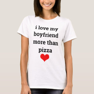 Camiseta Día de San Valentín divertido tipografía pizza nov