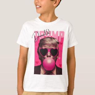 Camiseta Día de San Valentín Divertido Trump Chicle Rosa Bu