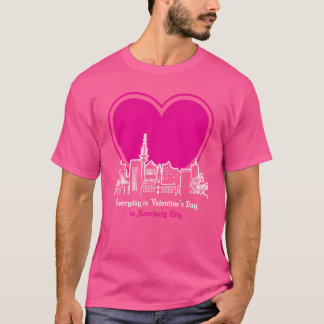 Camiseta Día de San Valentín en amigos de la ciudad de Hamb