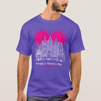 Camiseta Día de San Valentín en la ciudad de Atlanta vintag