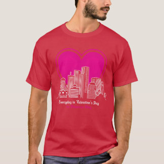 Camiseta Día de San Valentín en la ciudad de Phoeni retro