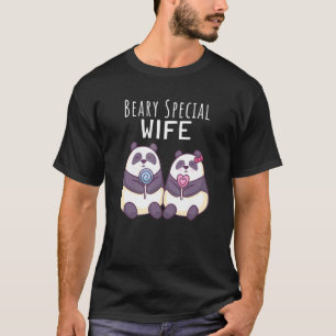 Camiseta Día de San Valentín especial de esposa Panda Bear