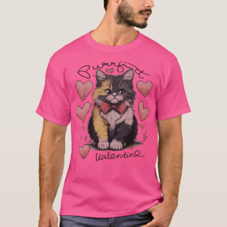 Camiseta Día de San Valentín felino TShirt
