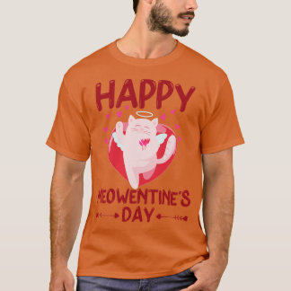 Camiseta Día de San Valentín Feliz Día de Meowentines Gato 